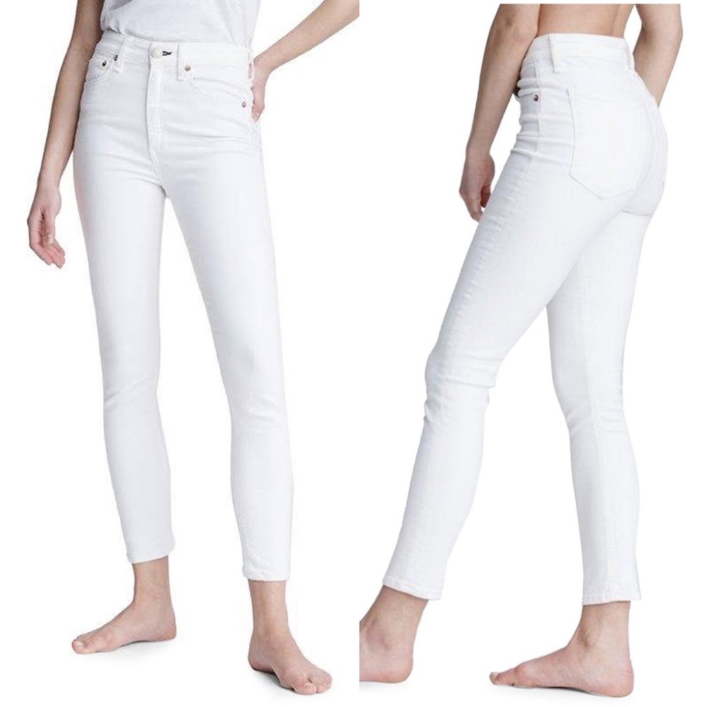 NWT Rag & Bone White High Rise Skinny Jeans